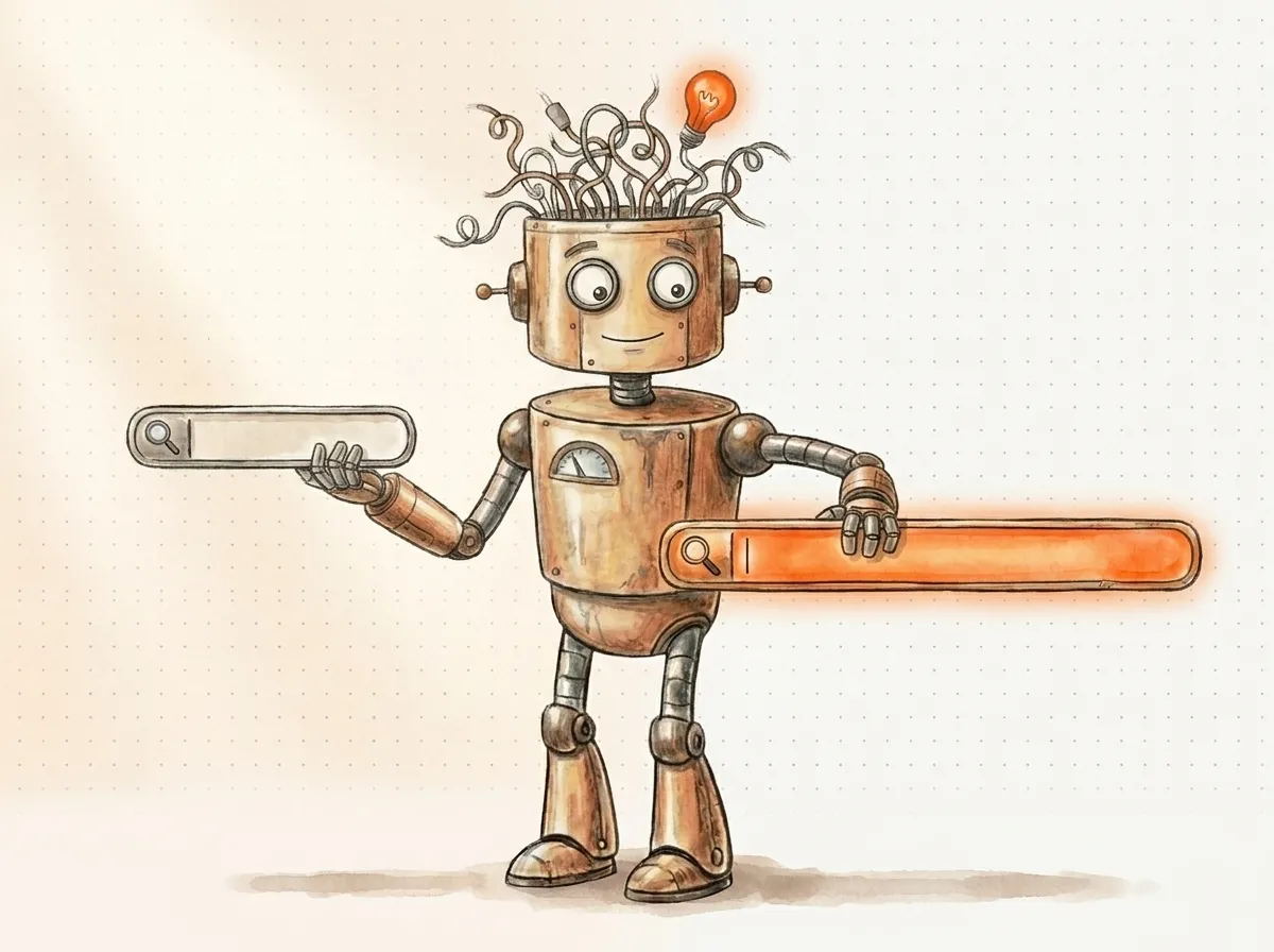 Il robot scarta una ricerca corta e generica e sceglie una barra lunga e specifica: le parole chiave a coda lunga che convertono di più.
