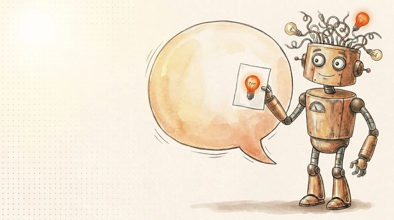 Il robot mostra un foglio e un fumetto di risposta: cosa sono GEO e AEO.