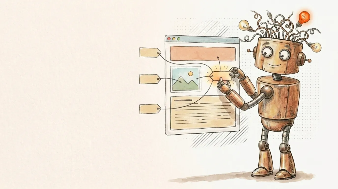 Il robot applica targhette agli elementi di una pagina: i dati strutturati schema.