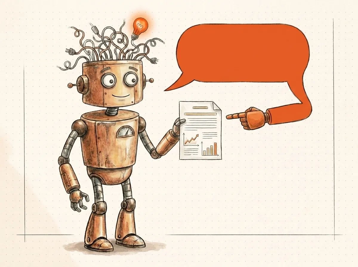 Un fumetto di chat indica il documento curato che il robot mostra: farsi citare da ChatGPT con un contenuto chiaro riconosciuto come fonte.